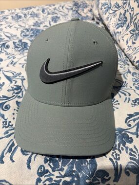 Nike Baseball Cap in Sage Green with Black Swoosh